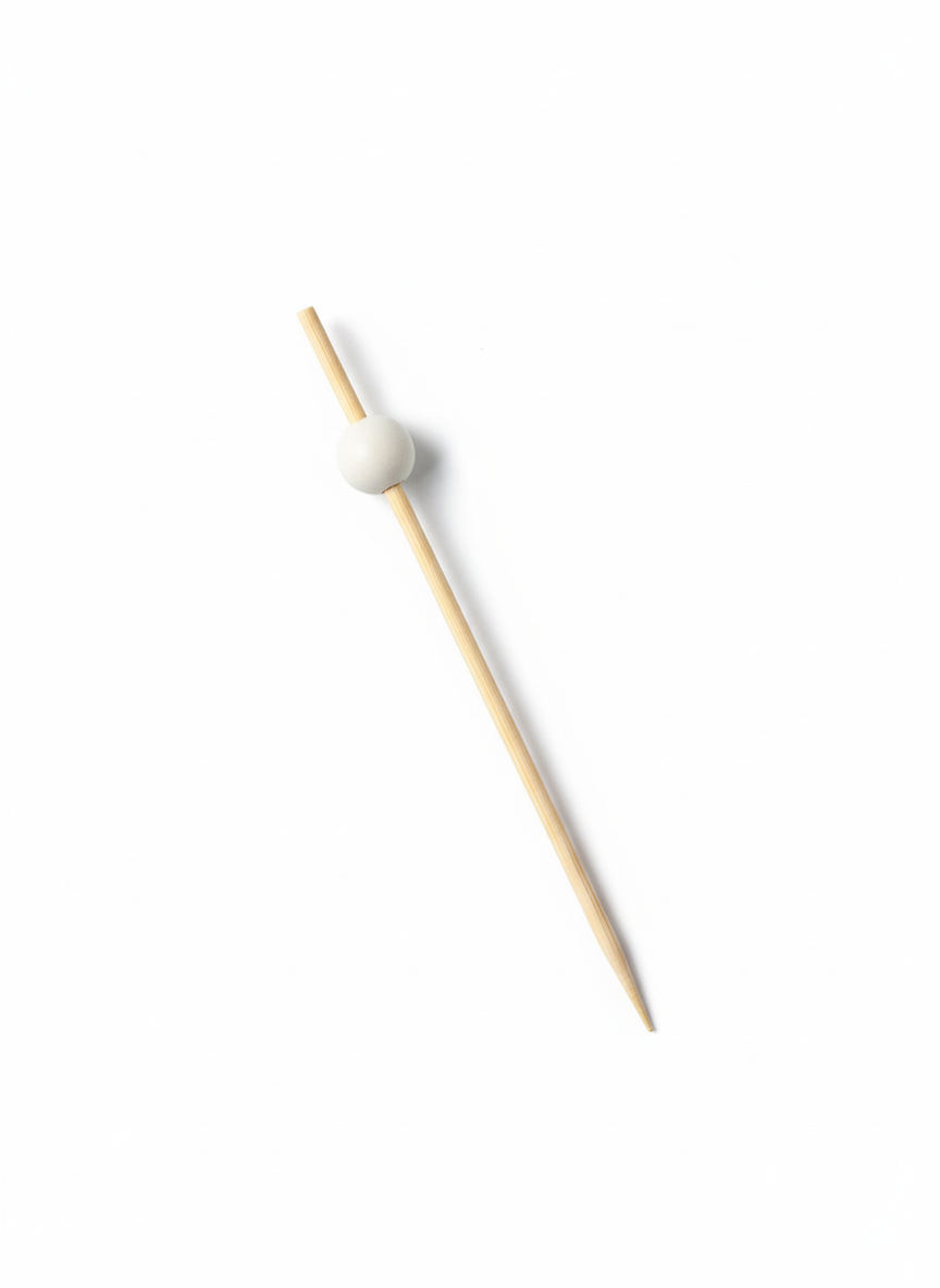 Bambu Boncuk Kürdan (Ahşap Boncuk) 12cm - 100 Adet
