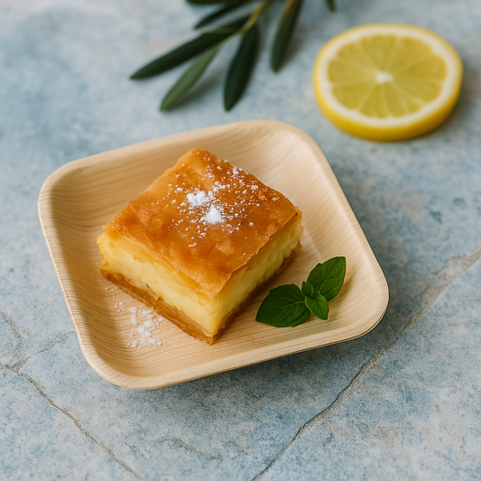 Palmiye Yaprağı Kare Tabak 10cm (25 Adet) - Kullanat Tahta