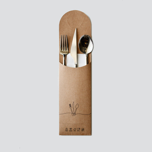 Çatal Bıçak Kaşık Kılıfı 50 Adet 9.5 x 24cm - Kullanat Tahta