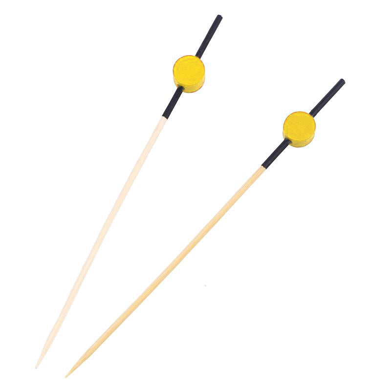 Bambu Davul Kürdan (SARI) 12cm - 100 Adet - Kullanat Tahta