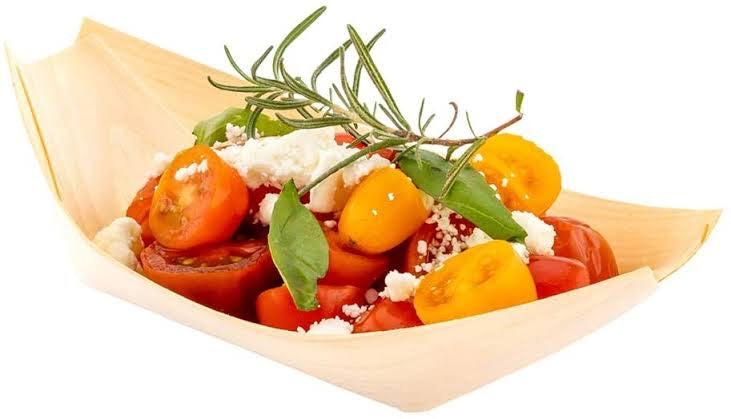 Tahta Kayık Tabak (50 Adet) 11,5cm - Kullanat Tahta