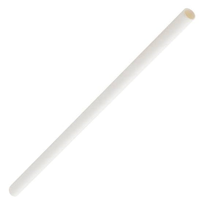 8mm Beyaz Kağıt Pipet – 20cm (4500 Adet/Koli)