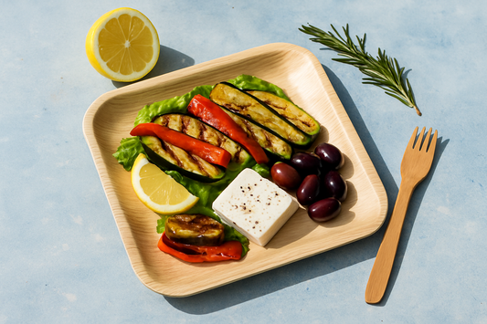 Palmiye Yaprağı Kare Tabak 20cm (25 Adet)