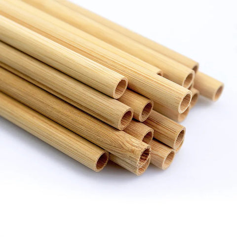 100 Adet Bambu Pipet 20cm - Çap 6-8mm - Kullanat Tahta